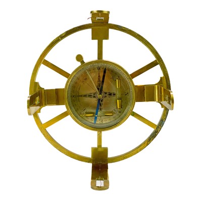 Lot 315 - An early 20th century brass navigational /surveying instrument by Troughton London