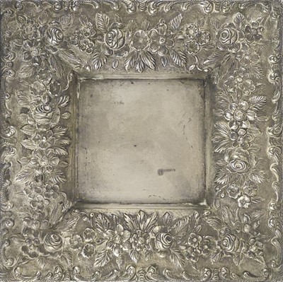 Lot 37 - A George VI silver square section dish by John Pound & Co.