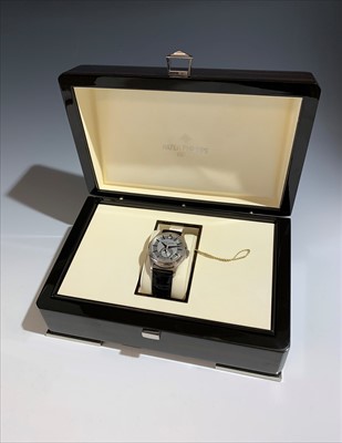 Lot 2628 - A Patek Philippe 5205G-001 white gold, annual...
