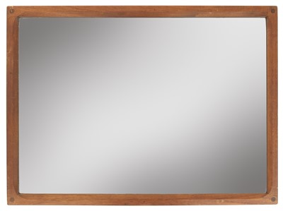 Lot 703 - A mid century teak Danish mirror by Anksel Kjergarard.