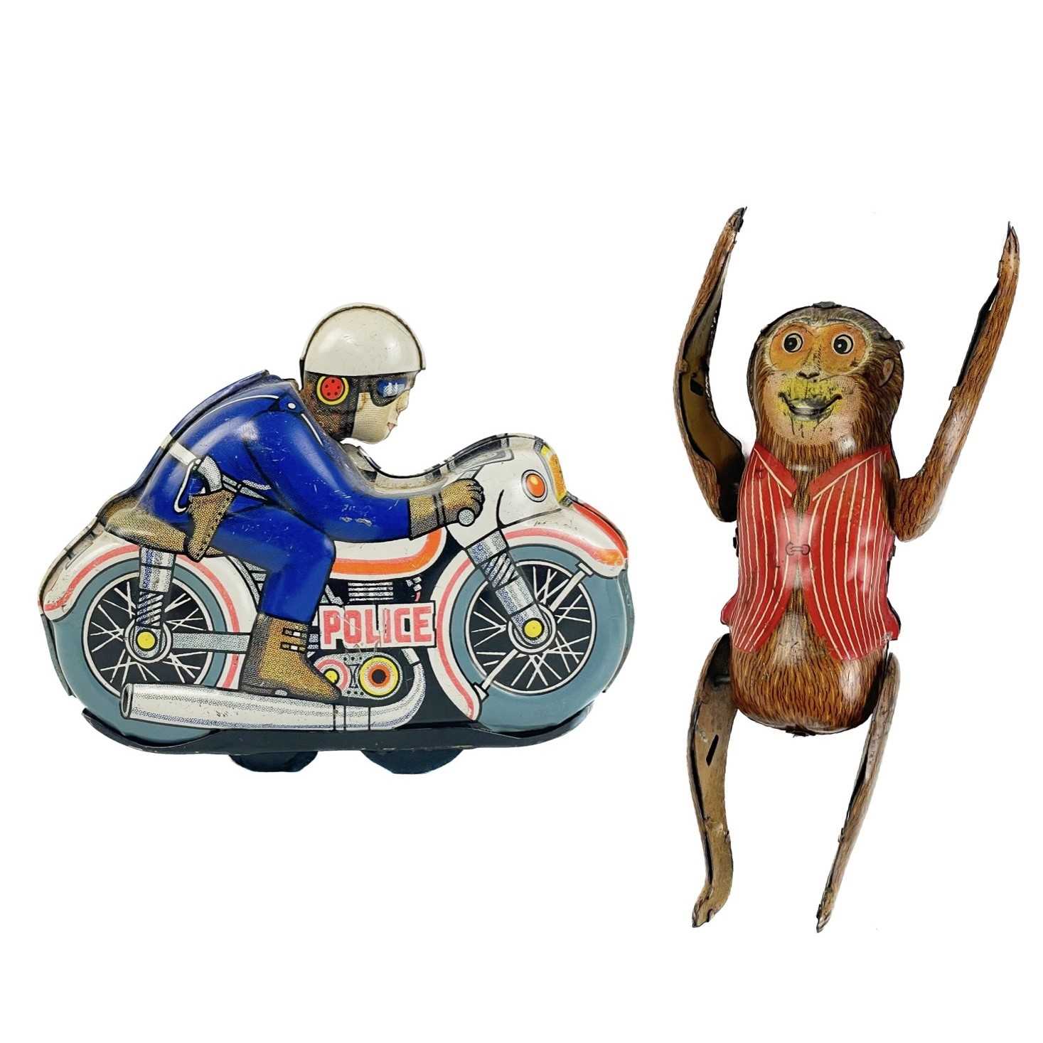 Lot 145 - A tin clockwork tumbling monkey circa 1960s.