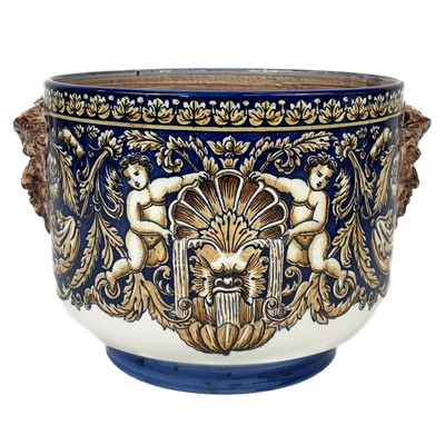 Lot 429 - A Gien pottery jardinière.