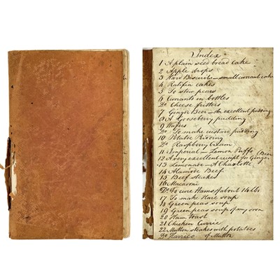 Lot 203 - [GRYLLS, Sophia] An early 19th century cookbook