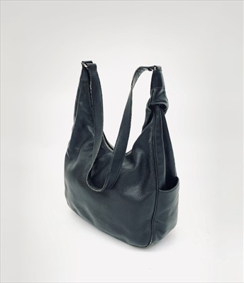 Lot 3078 - A Loro Piana black leather shoulder tote bag...