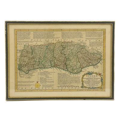 Lot 218 - Sussex and Hartford Shire 18th century maps