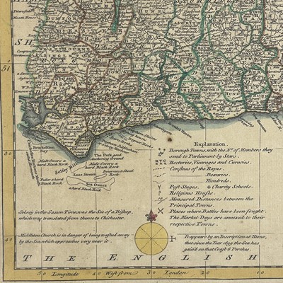 Lot 218 - Sussex and Hartford Shire 18th century maps