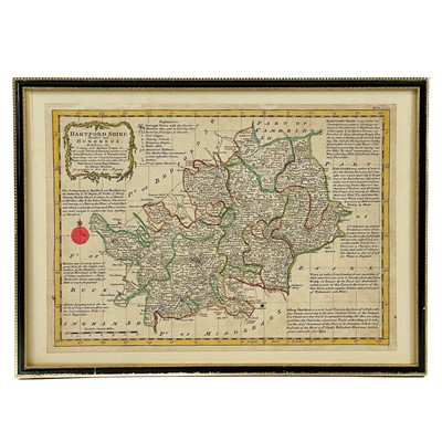 Lot 218 - Sussex and Hartford Shire 18th century maps