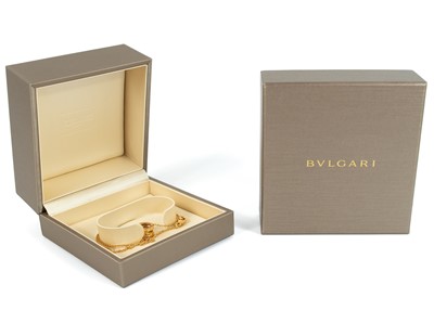 Lot 585 - BVLGARI - An 18ct rose gold B.ZERO1 pendant necklace.