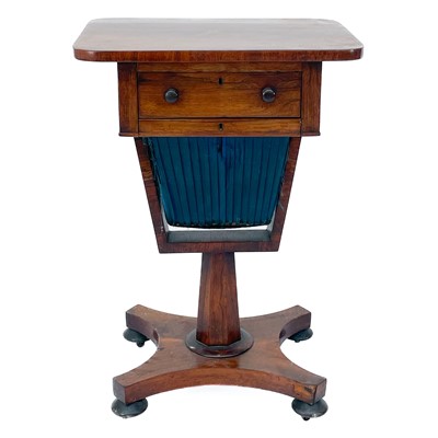 Lot 440 - A Regency rosewood sewing table.