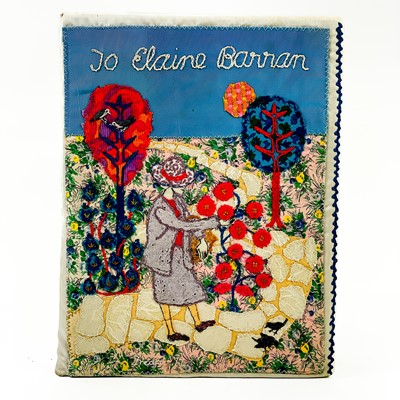 Lot 46 - A scrapbook dedicated to Elaine Barran  (1892-1981) for her 80th birthday.