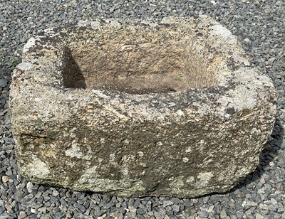 Lot 275 - A rectangular granite trough.