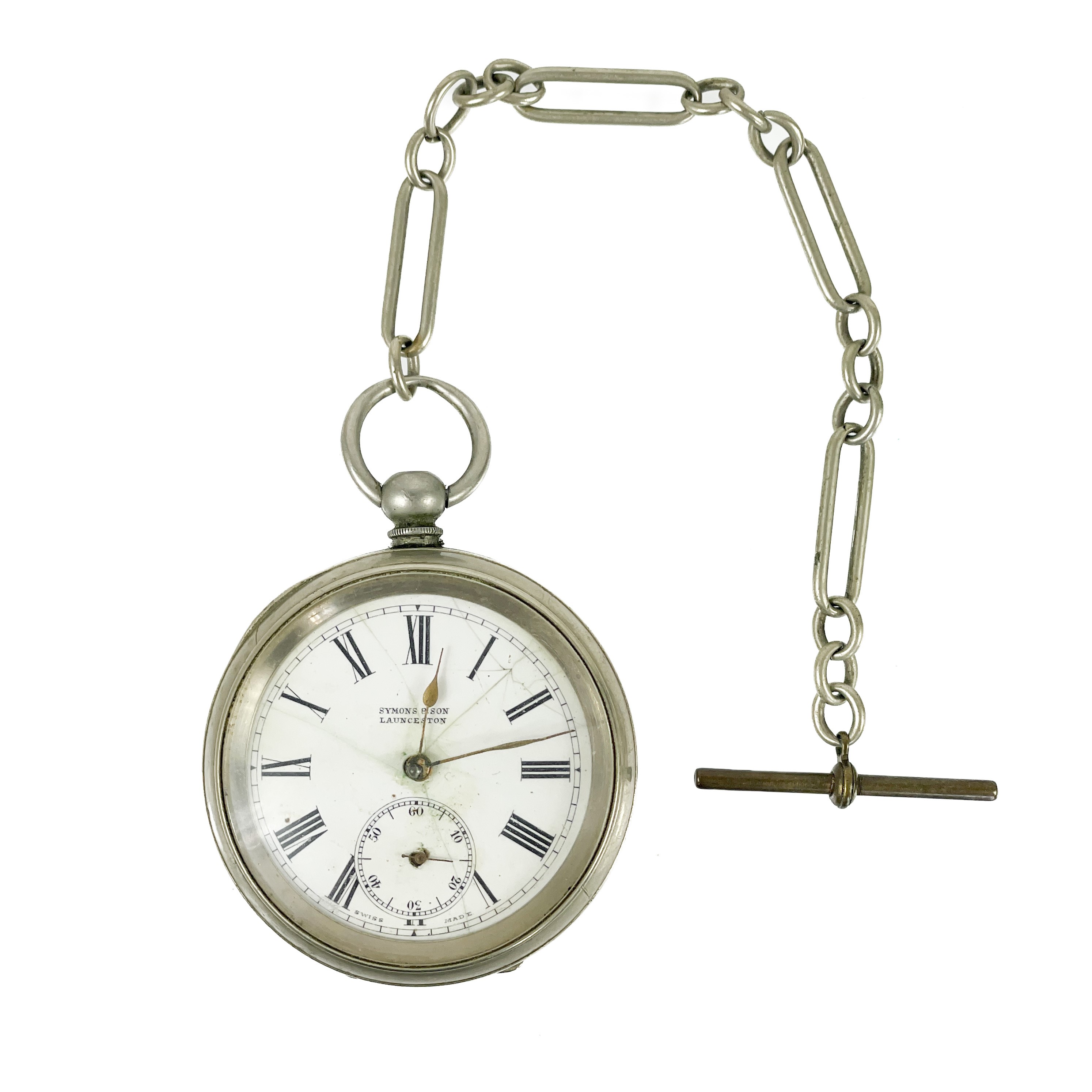 Lot - A silver 'Symon's and Sons Launceston' pocket watch
