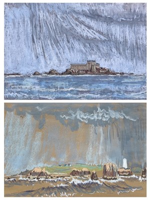 Lot 201 - Two pastels of the French Island Île de Ré