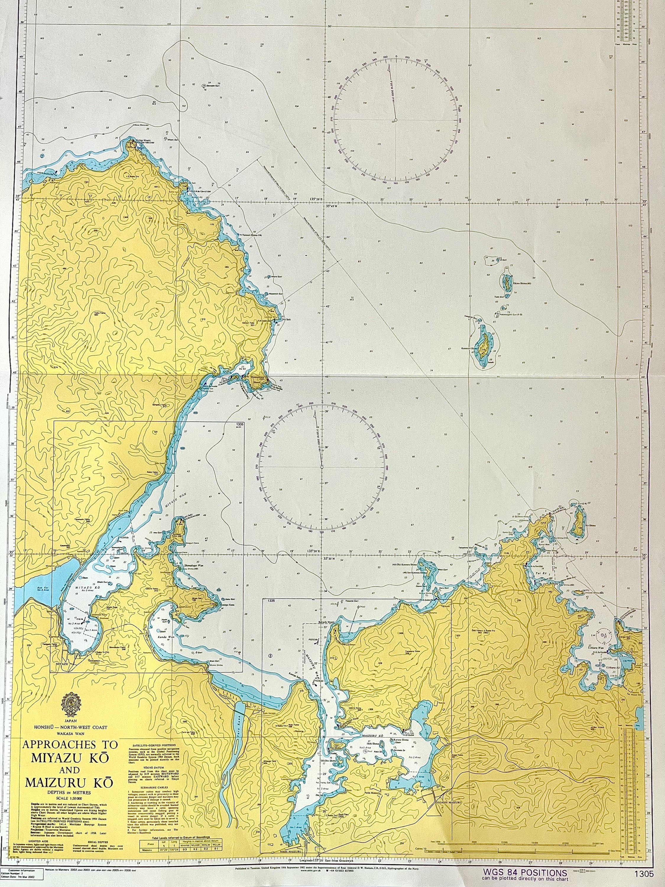 Example Sea Chart Lot 240 - A large collection of Admiralty Sea Charts