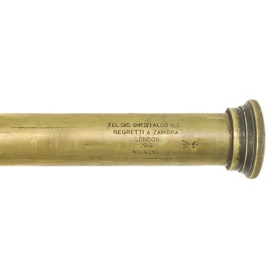 Lot 57 - An early 20th century Negretti & Zambra telescope.