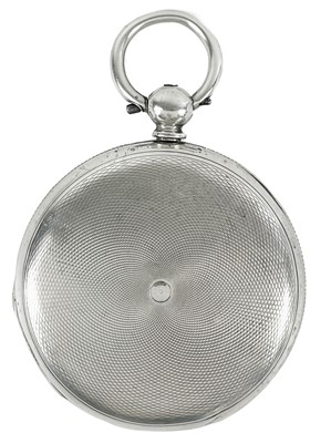 Lot 39 - Two Swiss silver cased lever pocket watches.