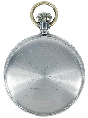 Lot 41 - Two military-issue nickel cased crown wind pocket watches.