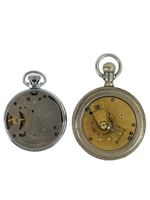Lot 42 - An Elgin crown wind pocket watch and a Smiths chrome cased crown wind pocket watch.
