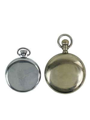 Lot 42 - An Elgin crown wind pocket watch and a Smiths chrome cased crown wind pocket watch.