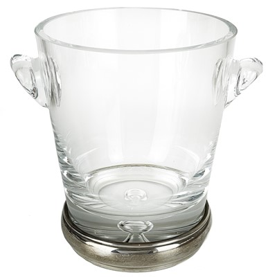 Lot 199 - A modern silver mounted ice bucket by W I Broadway & Co.