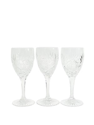 Lot 291 - A part suite of Bohemian crystal glass.