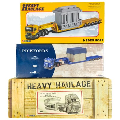 Lot 870 - Heavy haulage / commercial diecast with faults, mostly Corgi