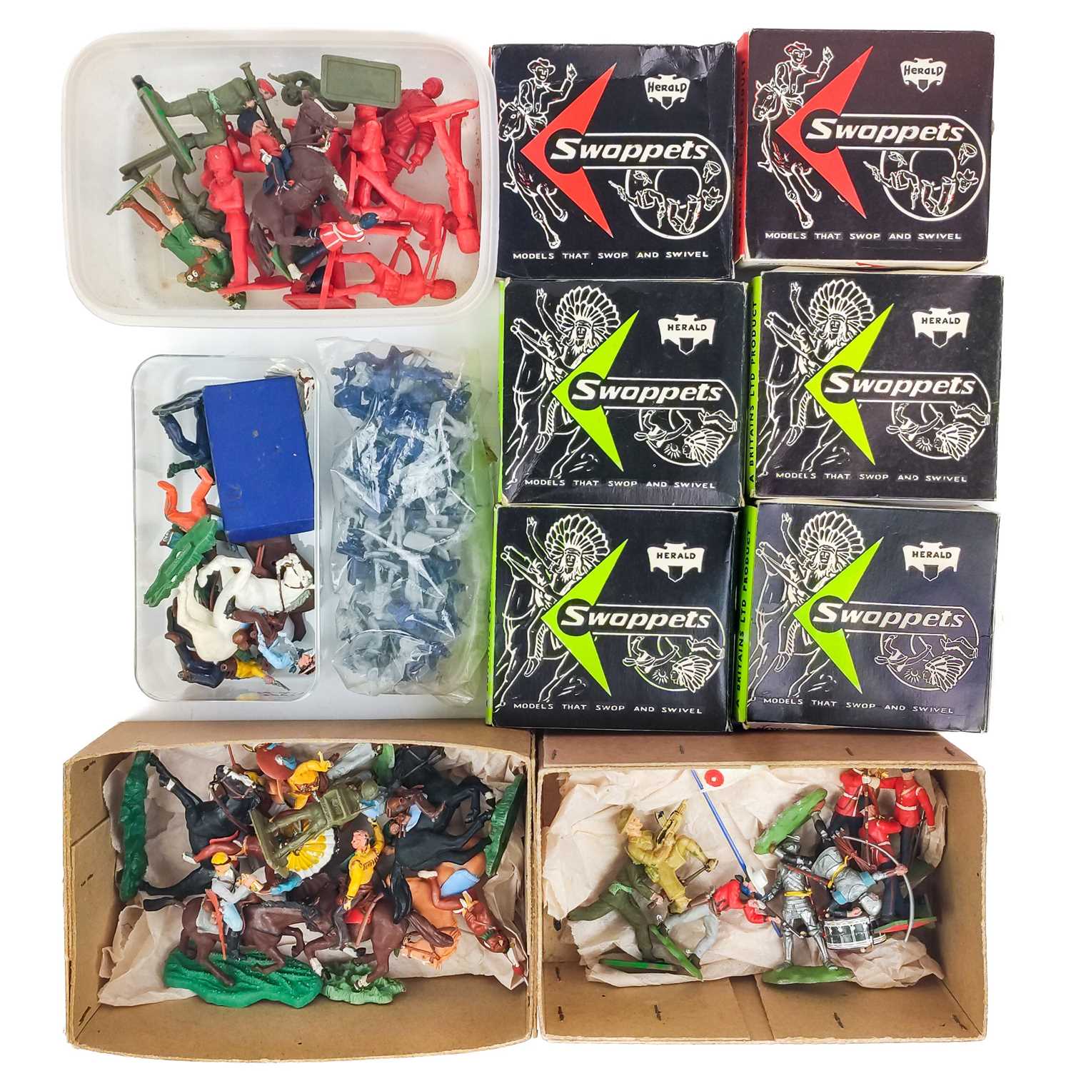 Lot 872 - Britains / Herald Swoppets and other plastic figures