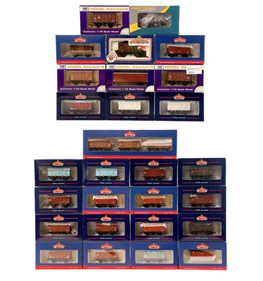 Lot 617 - Bachmann, Dapol and Rapido Trains "00" 12 Ton BR Wooden Vans - a varied selection (x30 models)