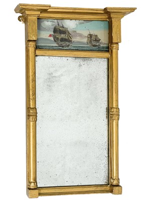 Lot 417 - A Regency gilt pier glass.