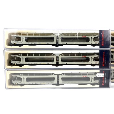 Lot 619 - Electrotren "HO" Car Transporters, tank wagons and ferry wagon (x10)