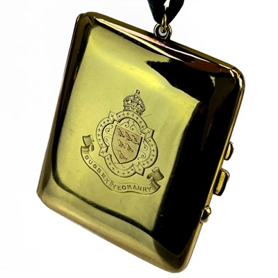 Lot 6 - An historic WWI 14ct. gold locket, being a commemoration of Lieutenant Wilbur Arnold John