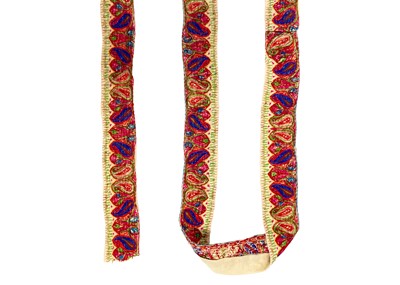 Lot 27 - A Kashmiri roll of hand embroidered trimming, early-mid 20th century.