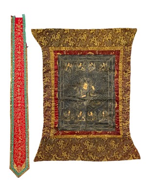 Lot 1355 - A Tibetan Thangka, early 20th century.