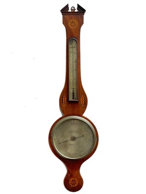 Lot 355 - A 19th century mahogany wheel barometer.