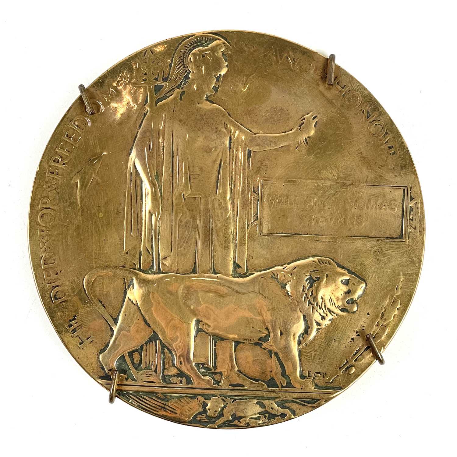 Lot 245 - WW1 Death Plaque William Thomas Stevens