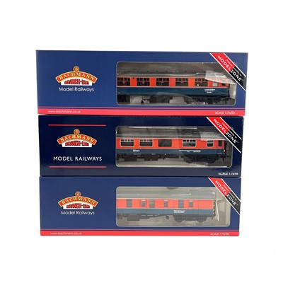 Lot 620 - Bachmann, Hornby, Dapol blue / red livery Research / Laboratory etc vehicles (x12)