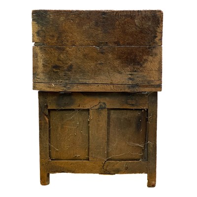 Lot 194 - A small panel oak coffer.