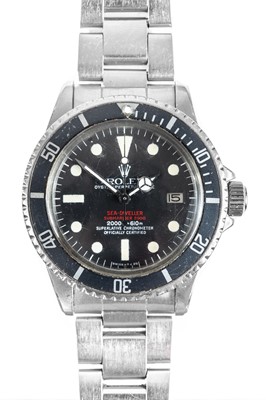 Lot 166 - ROLEX - A rare Rolex Oyster Perpetual 'Double-Red' Sea-Dweller Submariner 2000, ref. 1665.