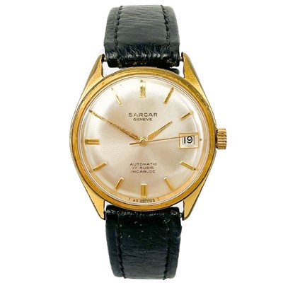 Lot 163 - A Sarcar Geneve gold-plated automatic gentleman's wristwatch.