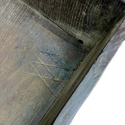 Lot 60 - A small oak coffer.