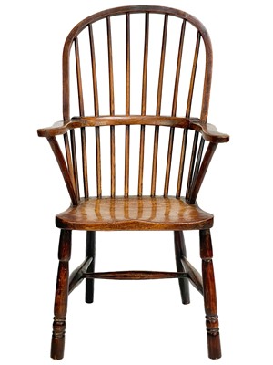 Lot 46 - An ash and beech West Country Windsor elbow chair.