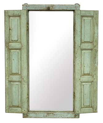 Lot 458 - An Indian Himalayan style mirror.