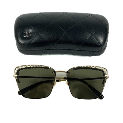 Lot 602 - A Chanel pair of sunglasses.