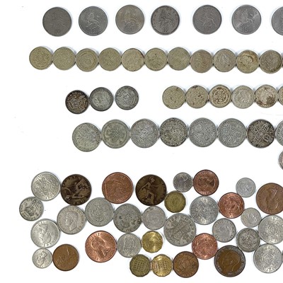 Lot 114 - GB pre 1947 coinage, banknotes and decimal coinage etc.