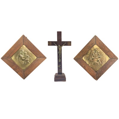 Lot 169 - An oak and brass Corpus Christi.