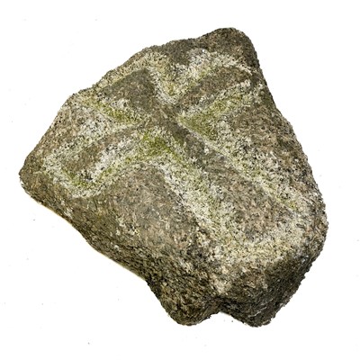 Lot 273 - A granite low relief carved cross.