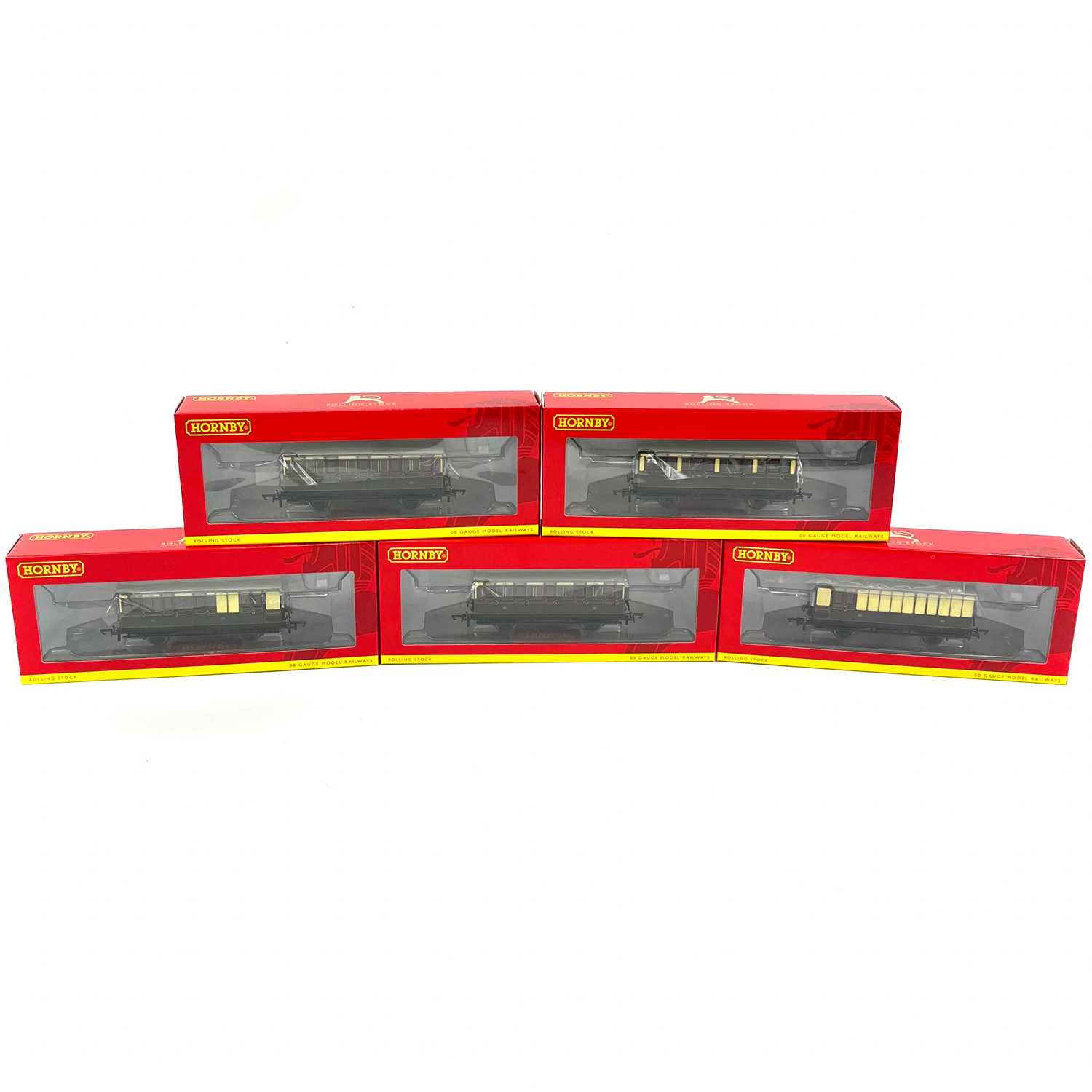 Lot 621 - Hornby 19th century GWR 4 wheel coaches (x5)