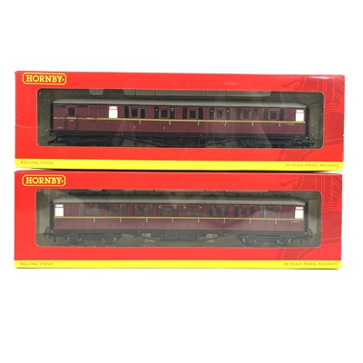 Lot 621 - Bachmann / Hornby / Mainline "00" BR Maroon Liveried Suburban & ex LNER / LMS coaches (x11)