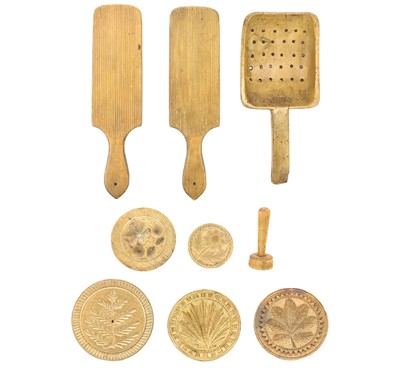 Lot 25 - Six treen butter stamps.