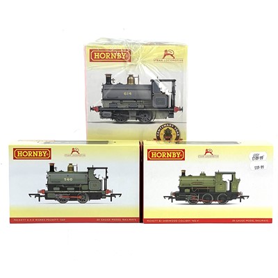 Lot 630 - Hornby "00" Industrial Peckett Steam Locomotives (x3)